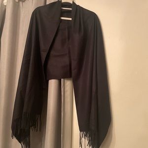 100% Cashmere black oversized/wrap/shawl